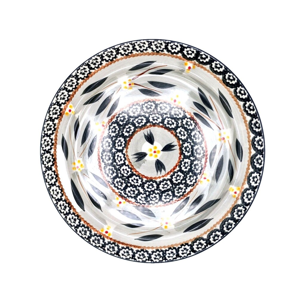 Temp-tations Old World Black TEQOLWBL Dinner Plate 10.5" Discontinued Wheat Flaw
